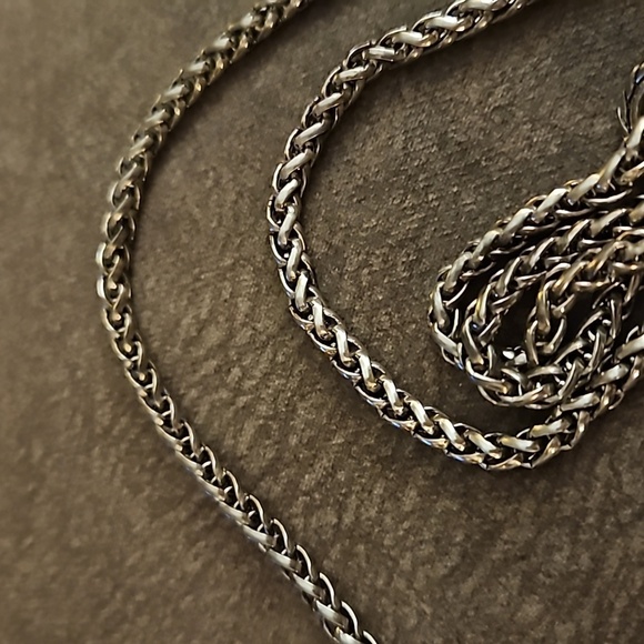 Vintage Long Palma Chain Circle Donut Charms Sweater Necklace - Picture 6 of 8